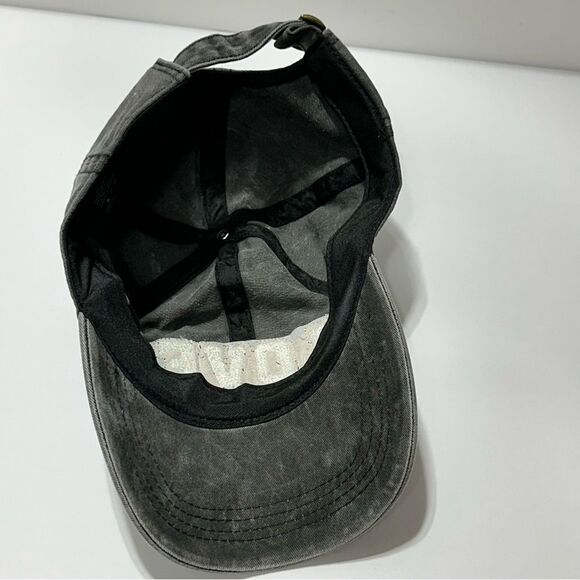 David and Young Gray Baseball Hat Cap Fashion Hat LOVE Logo Chambray Denim Style - Picture 7 of 9